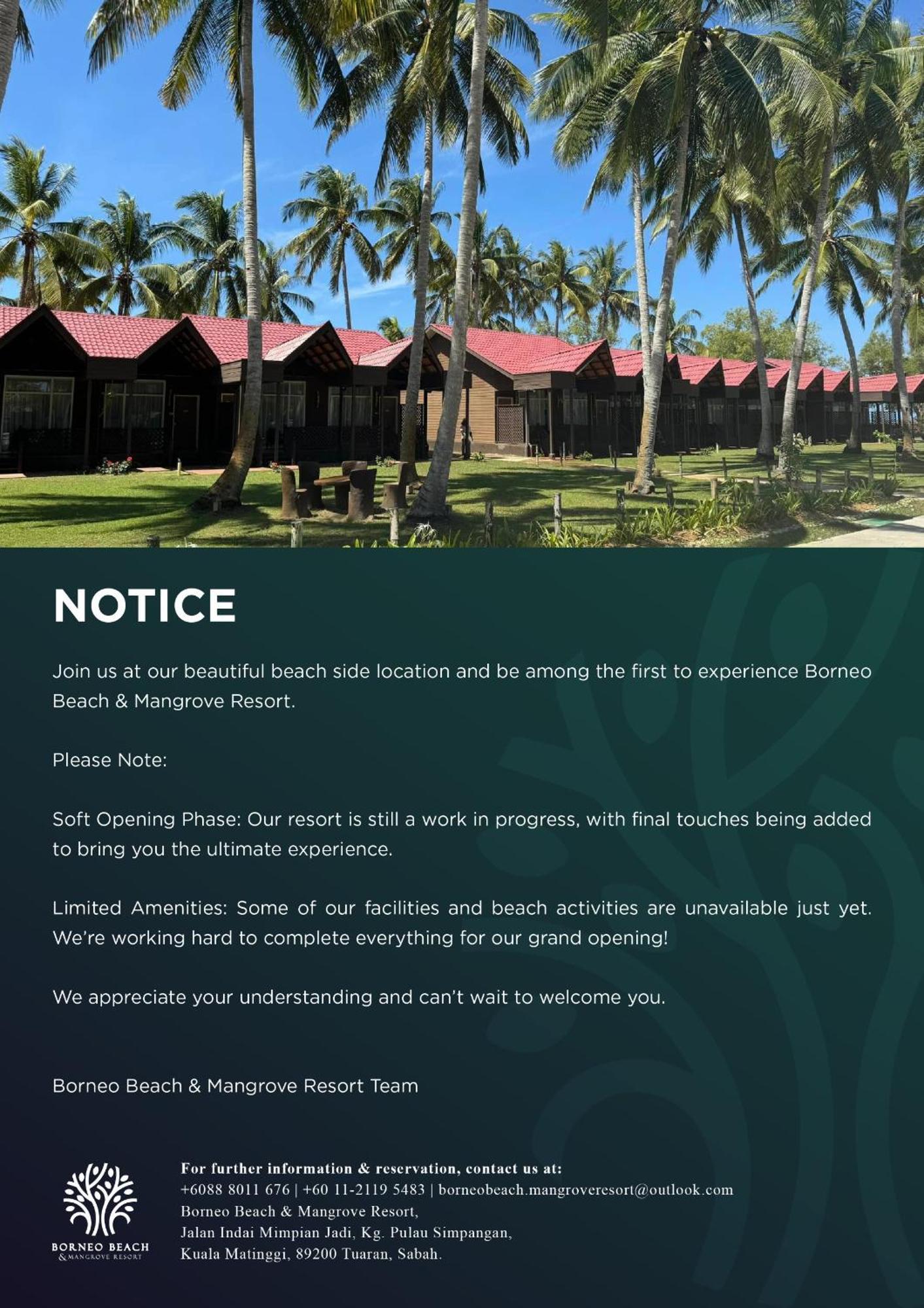 Borneo Beach & Mangrove Resort Tuaran Exterior foto